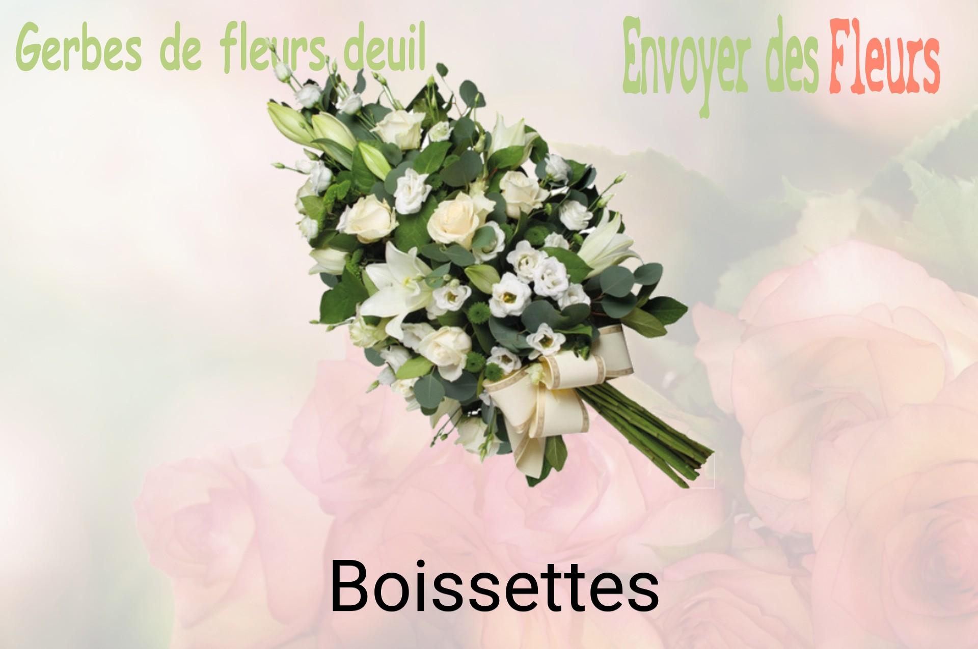 Gerbe de fleurs de deuil livrée à Boissettes